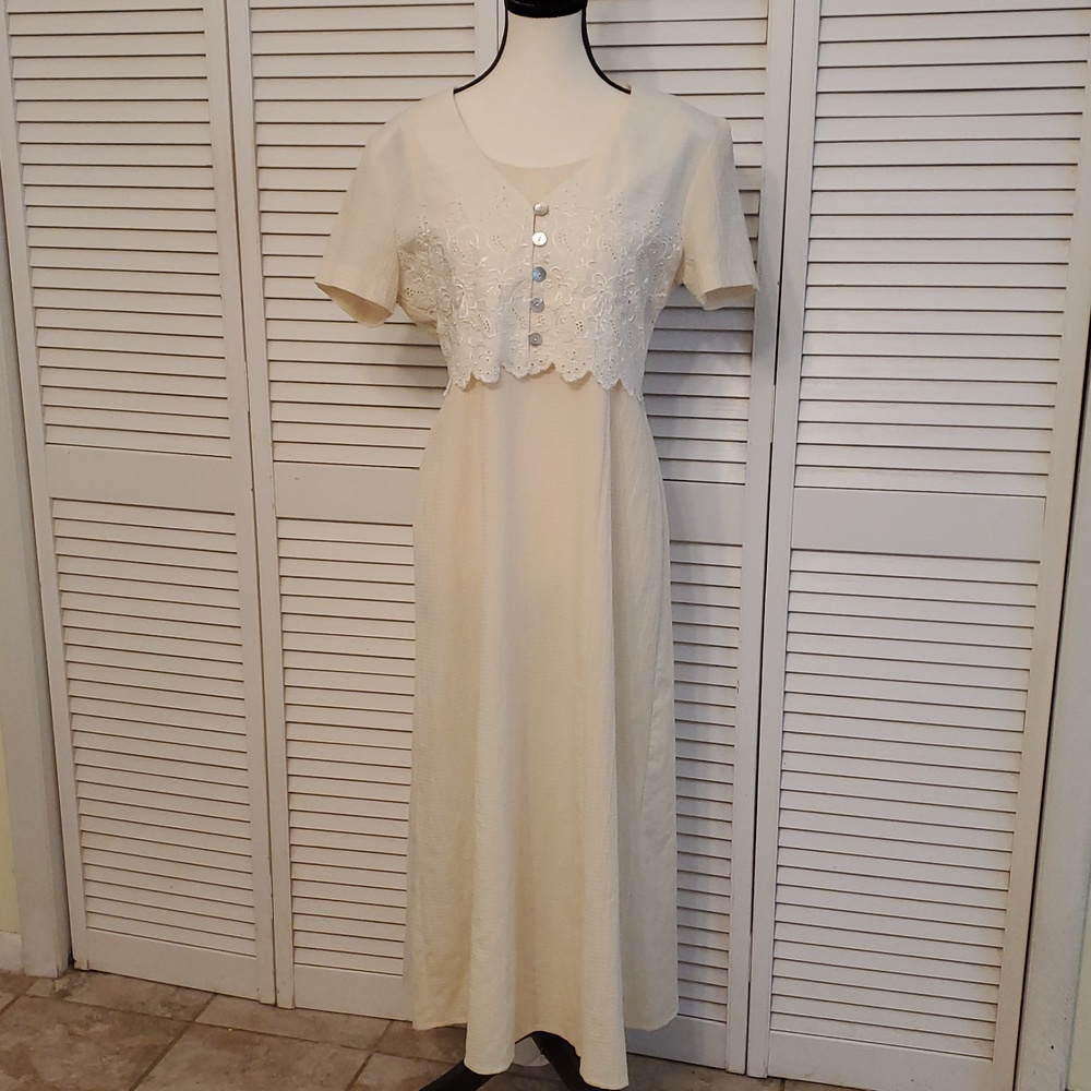 Scarlett Yellow Gingham Maxi Dress with Attached Vest, Size 5/6
